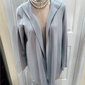 J Jill  HOODED OPEN FRONT CARDIGAN WITH HOOD AND SIDE POCKETS